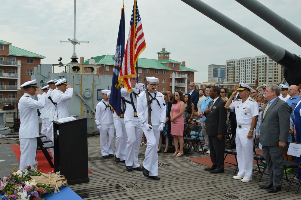 Battleship Sailor retirement ceremony