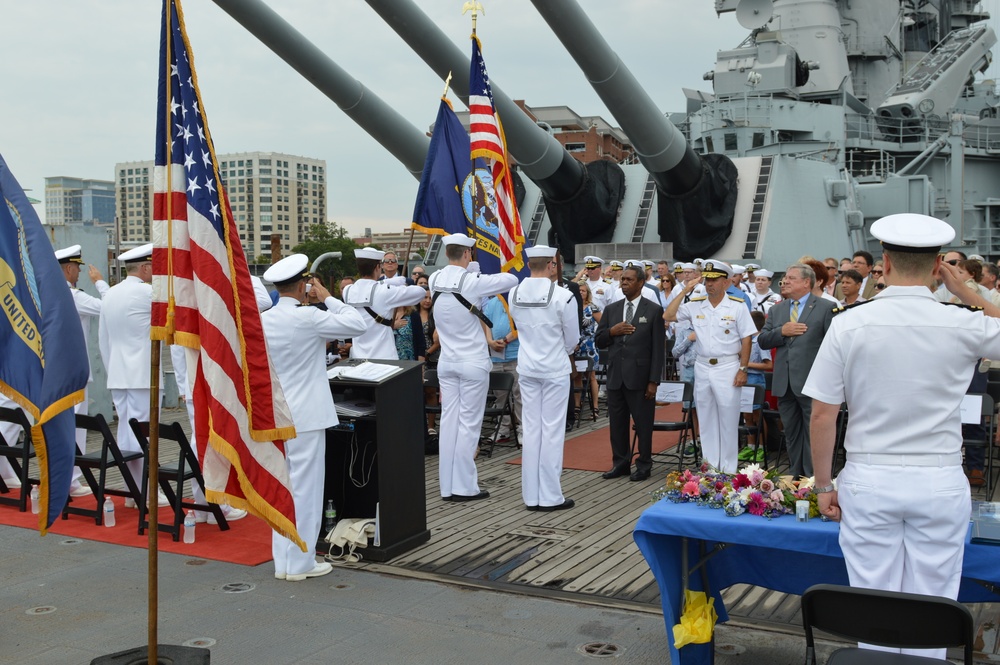 Battleship Sailor retirement ceremony