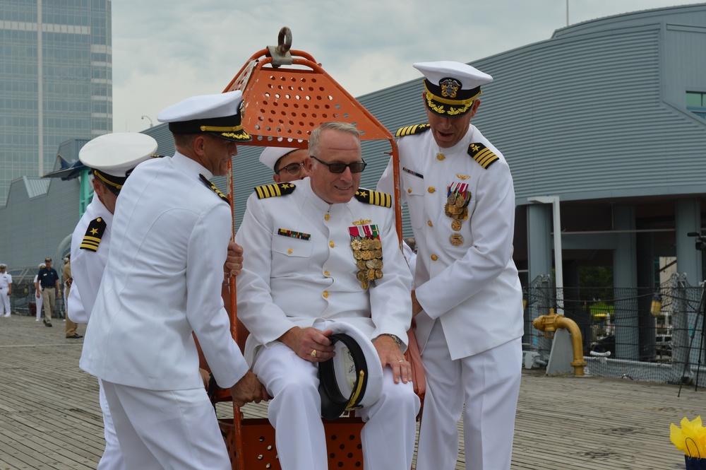 Battleship Sailor retirement ceremony