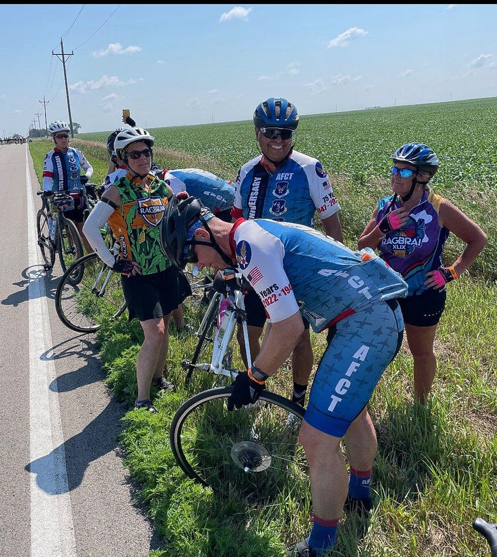 Air Force Cycling Team completes ride across Iowa representing Air Force, Space Force