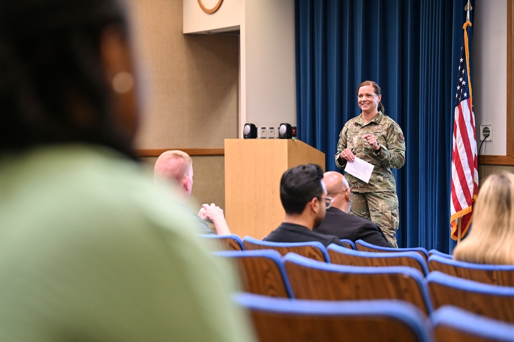 377th Mission Support Group hosted a civilian all-call.