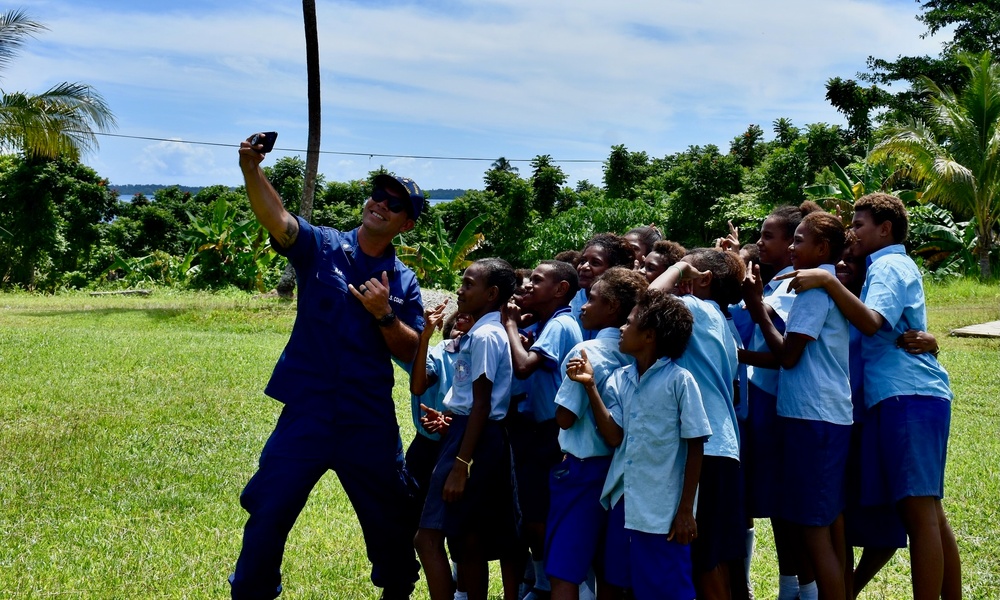 USCGC Oliver Henry (WPC 1140) crew spends time in community in Papua New Guinea
