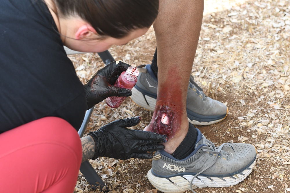Moulage application for mass casualty exercise