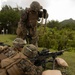 Marines with CLB- 4 conduct Tactical Combat Casualty Care training, machine gun range