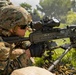 Marines with CLB- 4 conduct Tactical Combat Casualty Care training, machine gun range