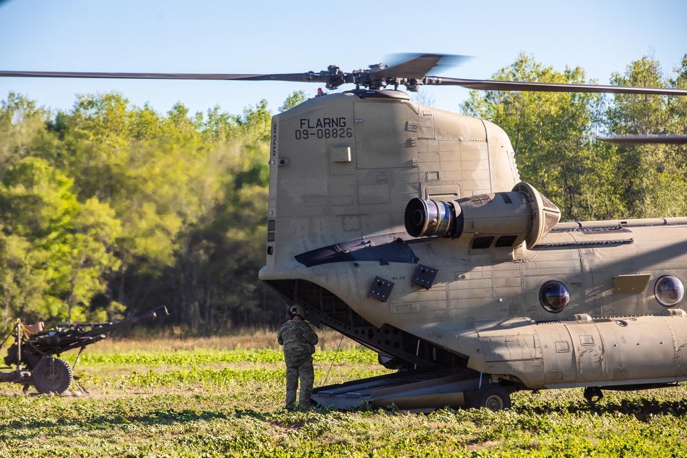 1-134th Field Artillery Regiment conducts sling load operations during Northern Strike