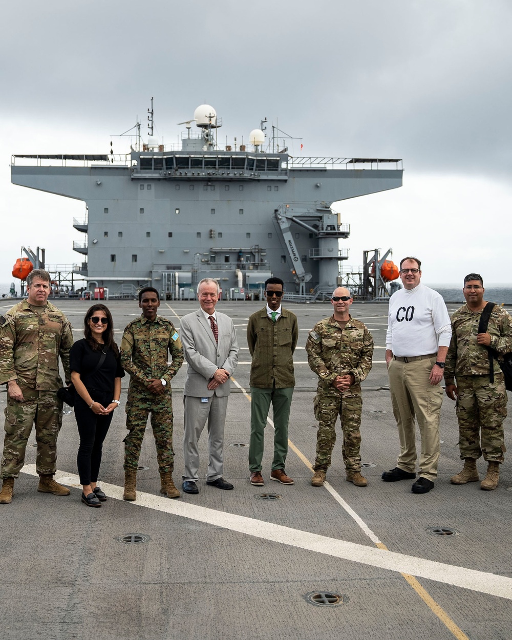 Somali Distinguished Visitors tour USS Hershel “Woody” Williams