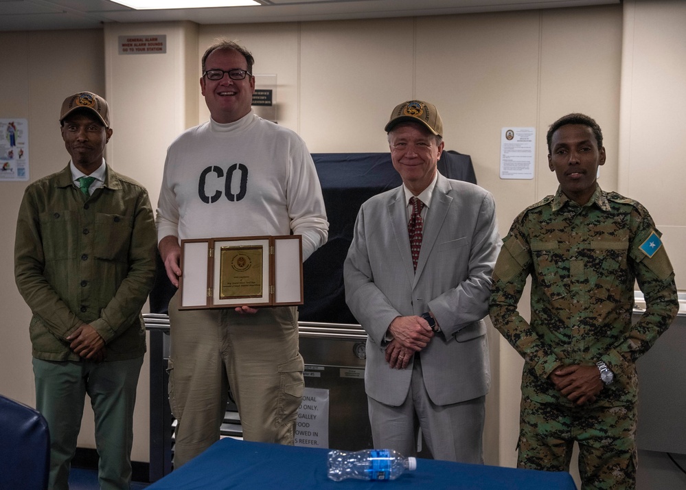 Somali Distinguished Visitors tour USS Hershel “Woody” Williams