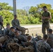 Marines with CLB-4 conduct Tactical Combat Casualty Care training, machine gun range