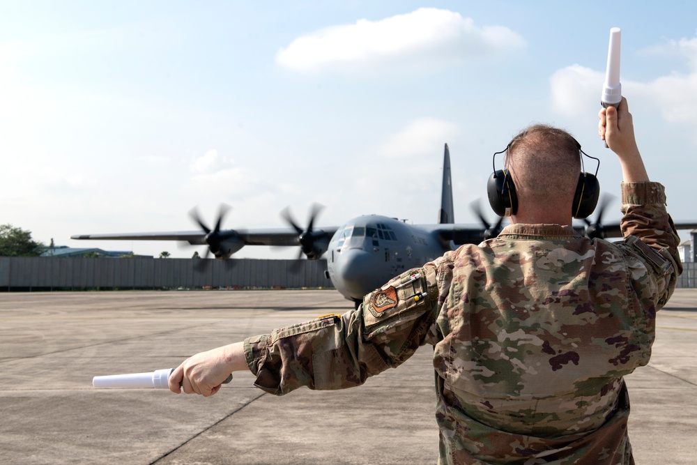 C-130J Super Hercules fam flight during PacAngel22