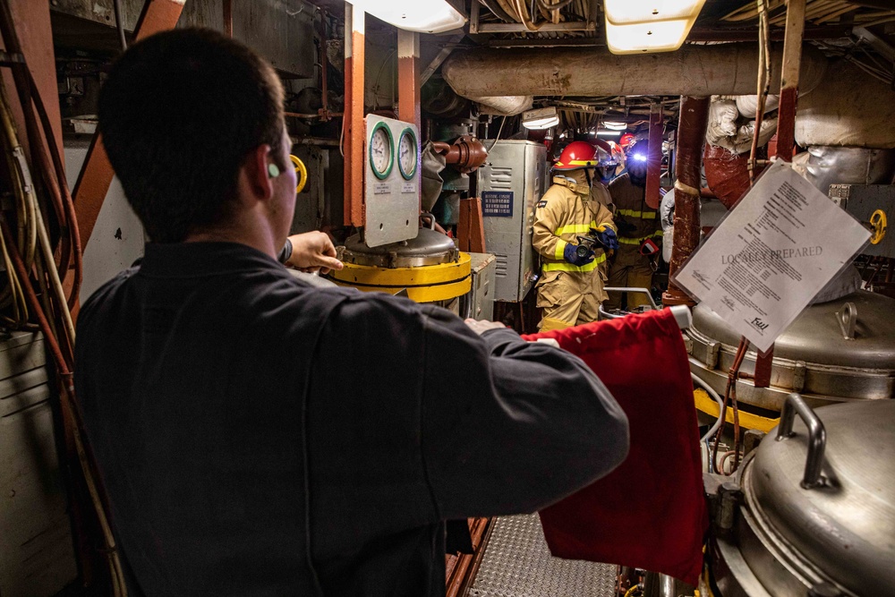 USS San Jacinto Damage Control Training