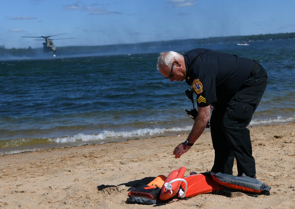 Frederic Township Fire Department water rescue support