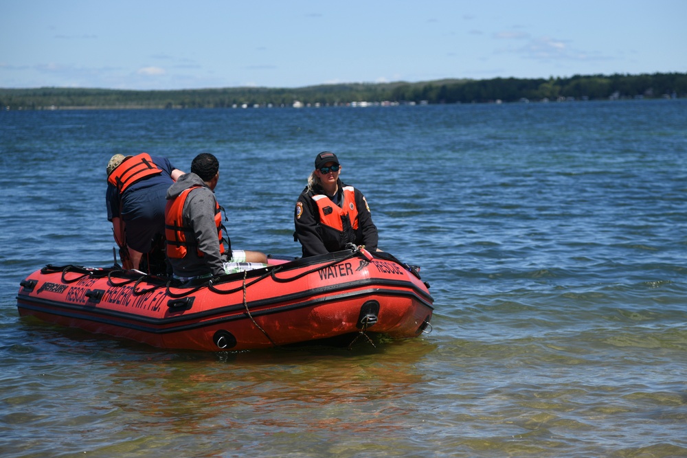 Frederic Township Fire Department water rescue support