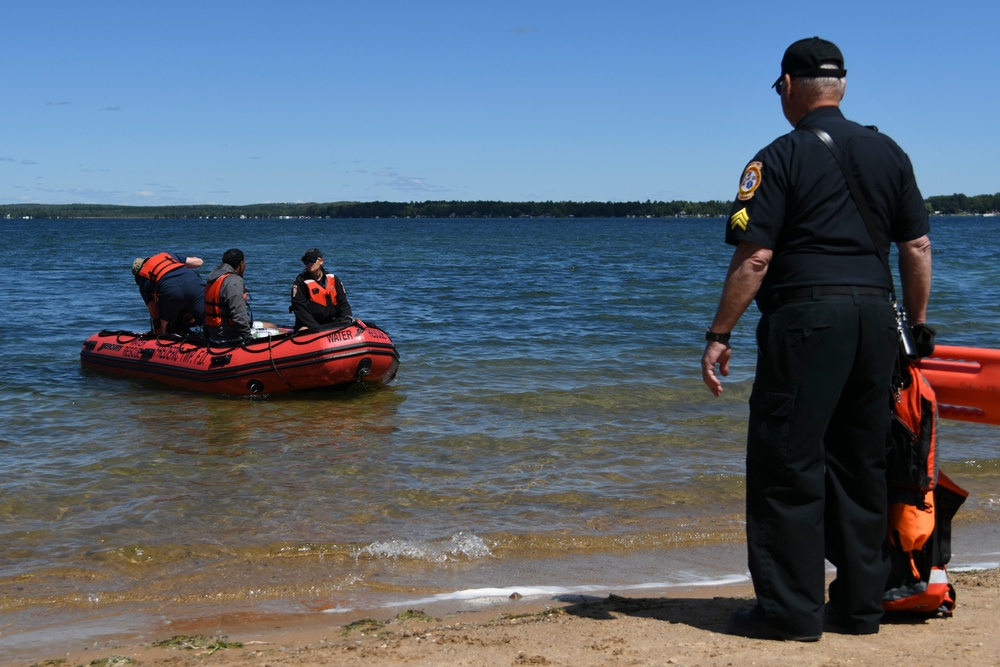 Frederic Township Fire Department water rescue support