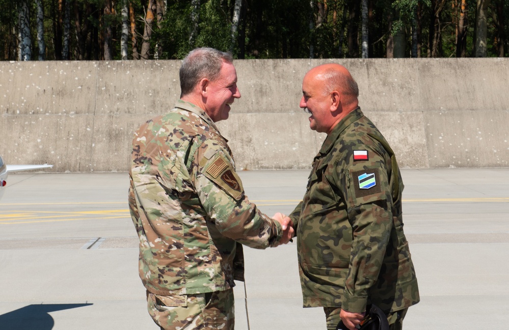 COMUSAFE Visits 32nd Tactical Air Base in Łask, Poland