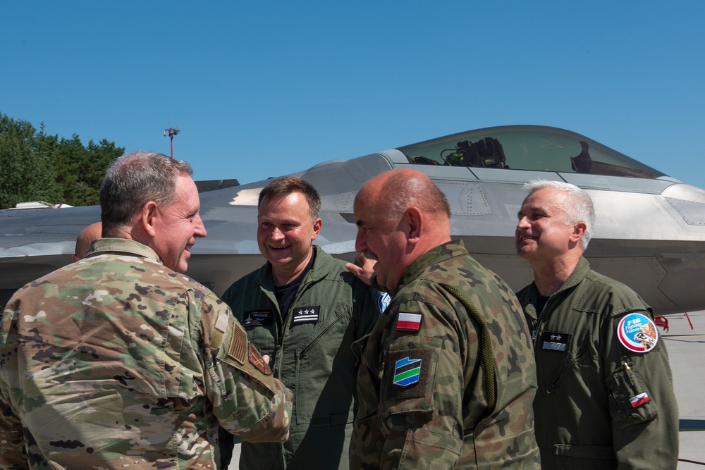 COMUSAFE Visits 32nd Tactical Air Base in Łask, Poland