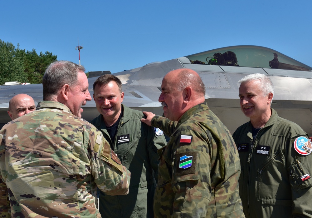 COMUSAFE Visits 32nd Tactical Air Base in Łask, Poland