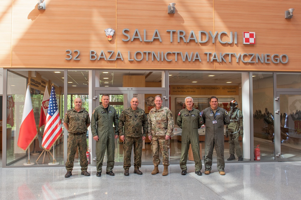 COMUSAFE Visits 32nd Tactical Air Base in Łask, Poland