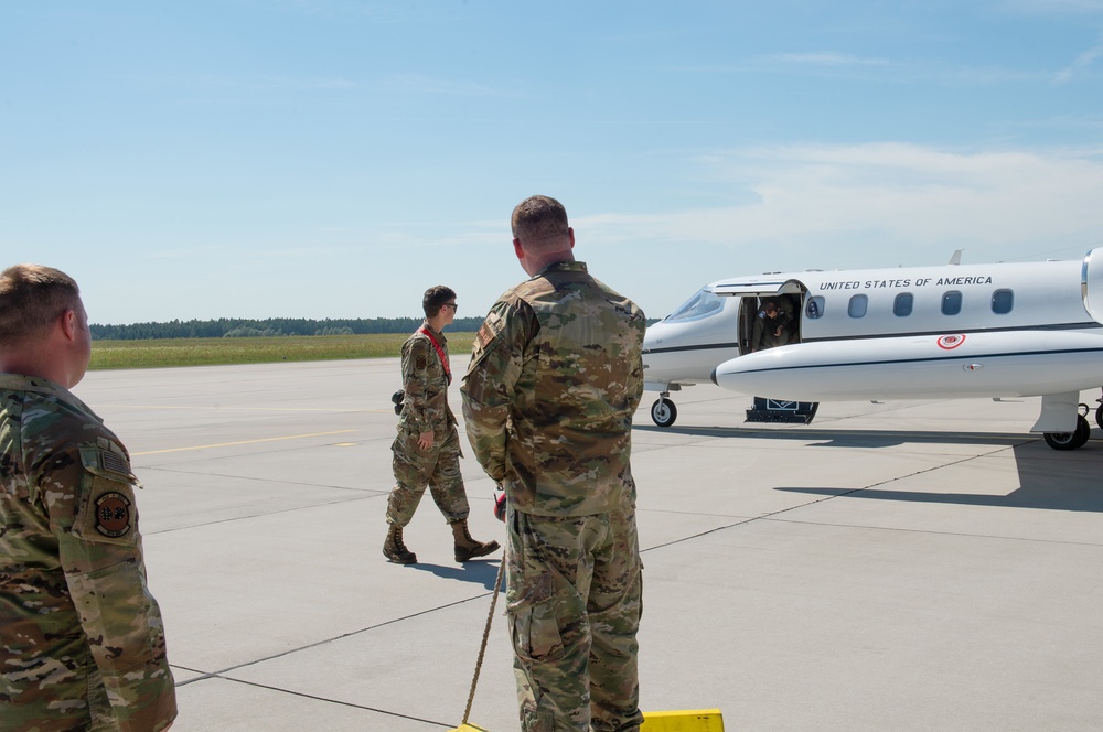 COMUSAFE Visits 32nd Tactical Air Base in Łask, Poland