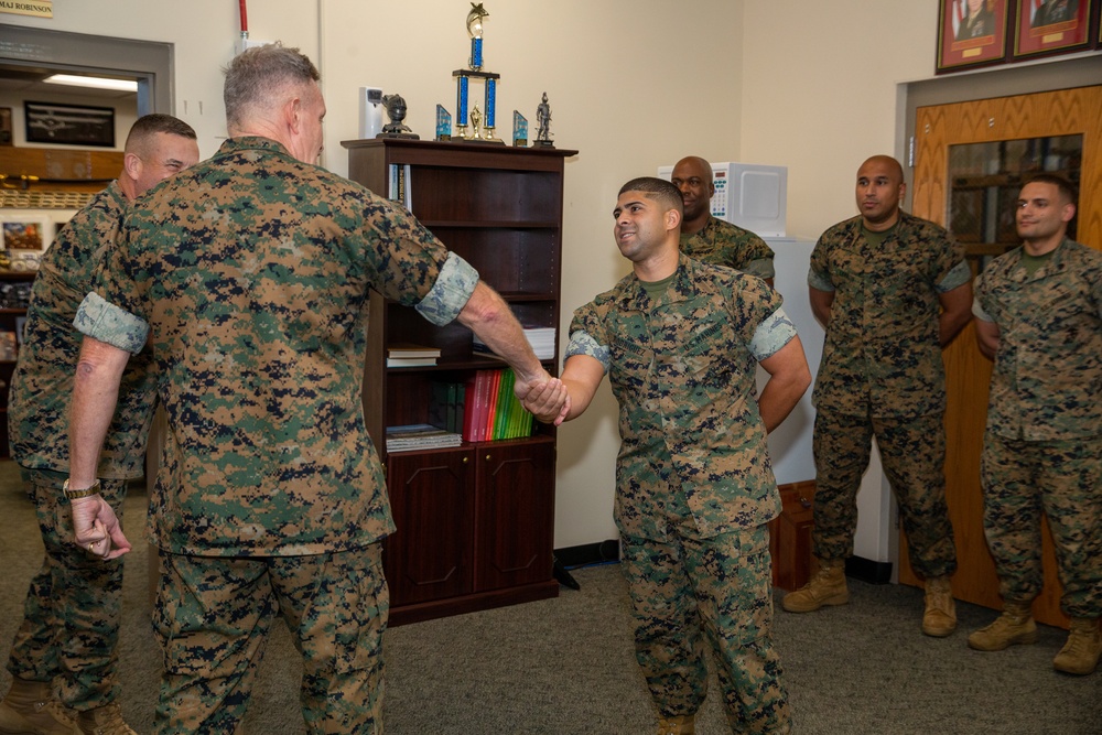 MCRC Commanding General Maj. Gen. William J. Bowers, visits 6th Marine Corps District Headquarters