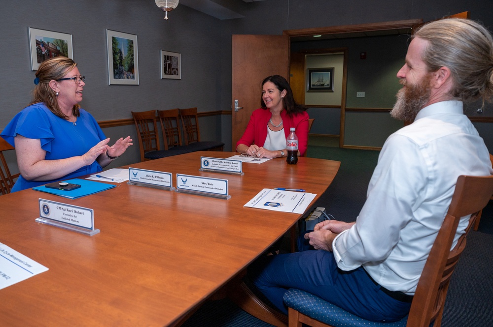 Air Force comptroller visits Hanscom