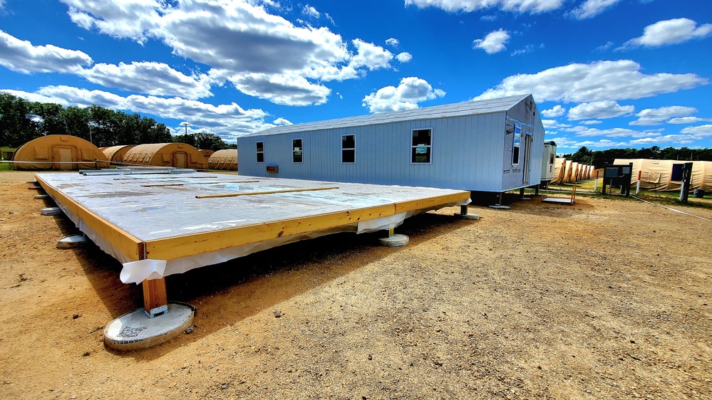 Troop project creating office buildings at Fort McCoy’s LSA Liberty sees work by multiple units