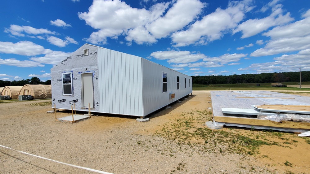 Troop project creating office buildings at Fort McCoy’s LSA Liberty sees work by multiple units
