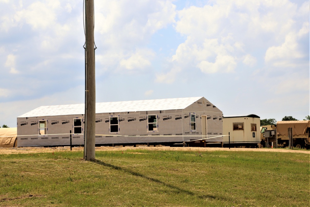 Troop project creating office buildings at Fort McCoy’s LSA Liberty sees work by multiple units