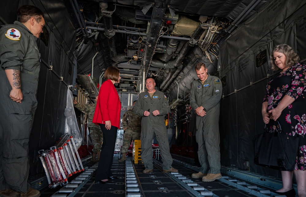U.S. Sen. Catherine Cortez Masto briefed on 152nd Airlift Wing current missions and aircraft, continues push for modernization