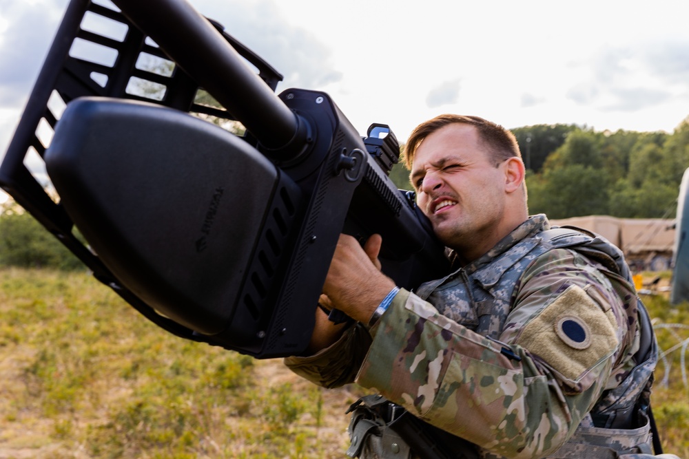 37th IBCT Soldiers operate DroneDefenders during Northern Strike 22