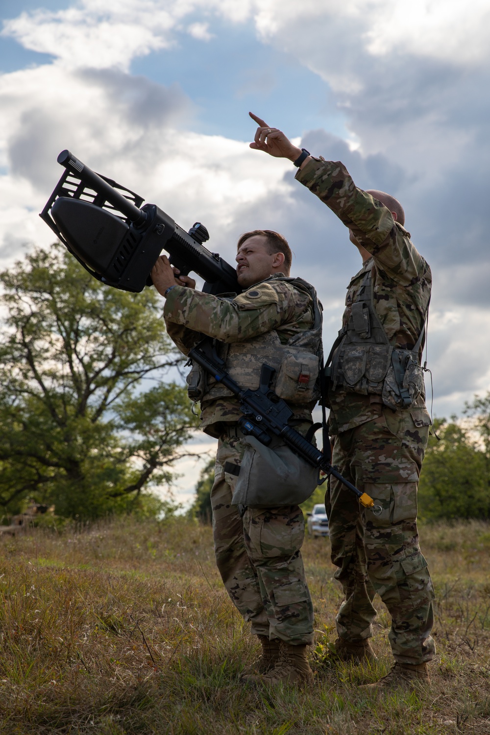 37th IBCT Soldiers operate DroneDefenders during Northern Strike 22