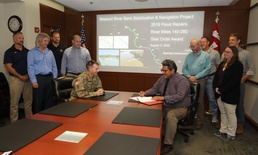 Kansas City District commander and navigation-related staff recognize contract signing