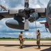 182nd Aircraft Maintenance Squadron maintainers working on C-130 Hercules aircraft Aug. 14, 2022