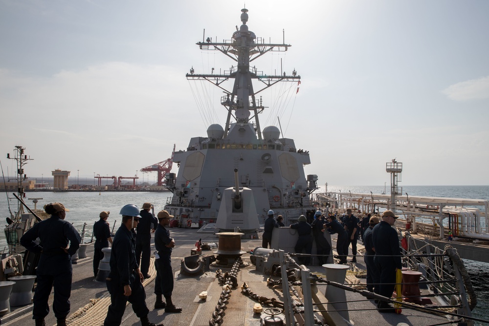 Nitze Sailors Pull into Djibouti to Refuel