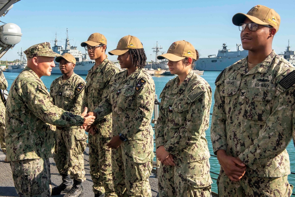 CNO Visits Sailors and Leadership in Rota, Spain