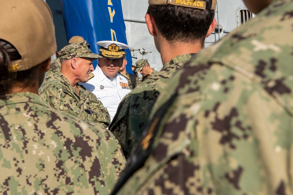 CNO Visits Sailors and Leadership in Rota, Spain