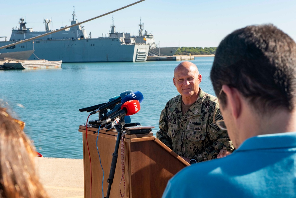 CNO Visits Sailors and Leadership in Rota, Spain