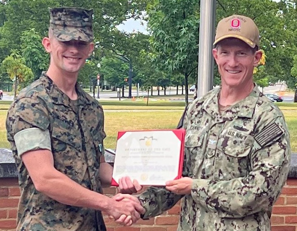 OSU NROTC Marine Receives Award