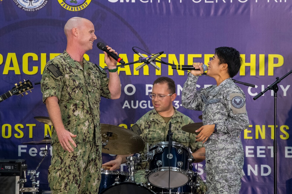 Musicians from U.S. Pacific Fleet, Royal Australian Navy, and Philippine Air Force bands perform during Pacific Partnership 2022