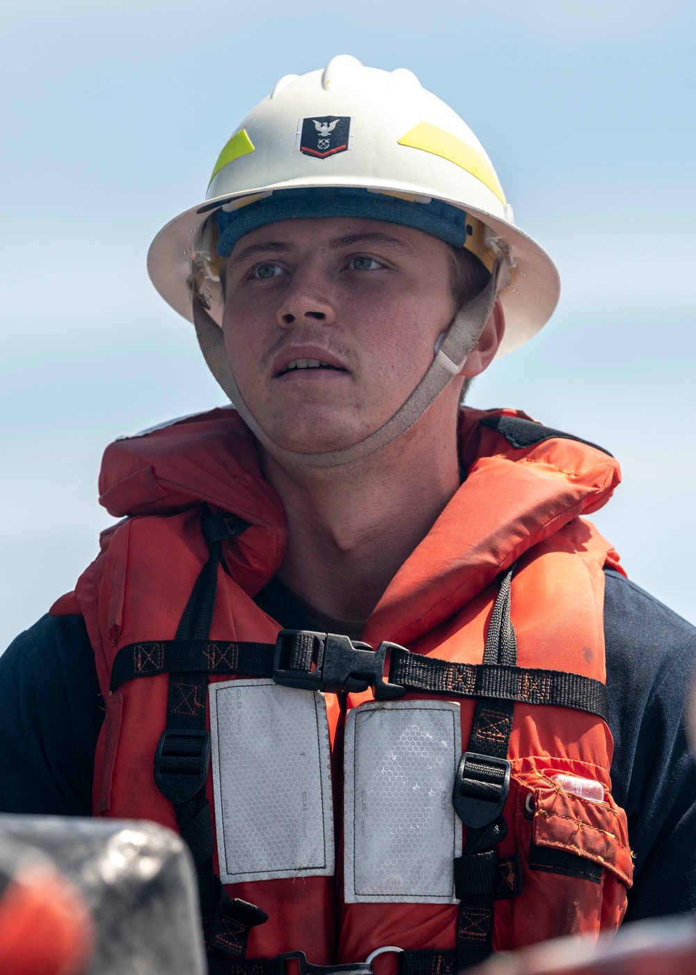 Sailors conduct boat operations