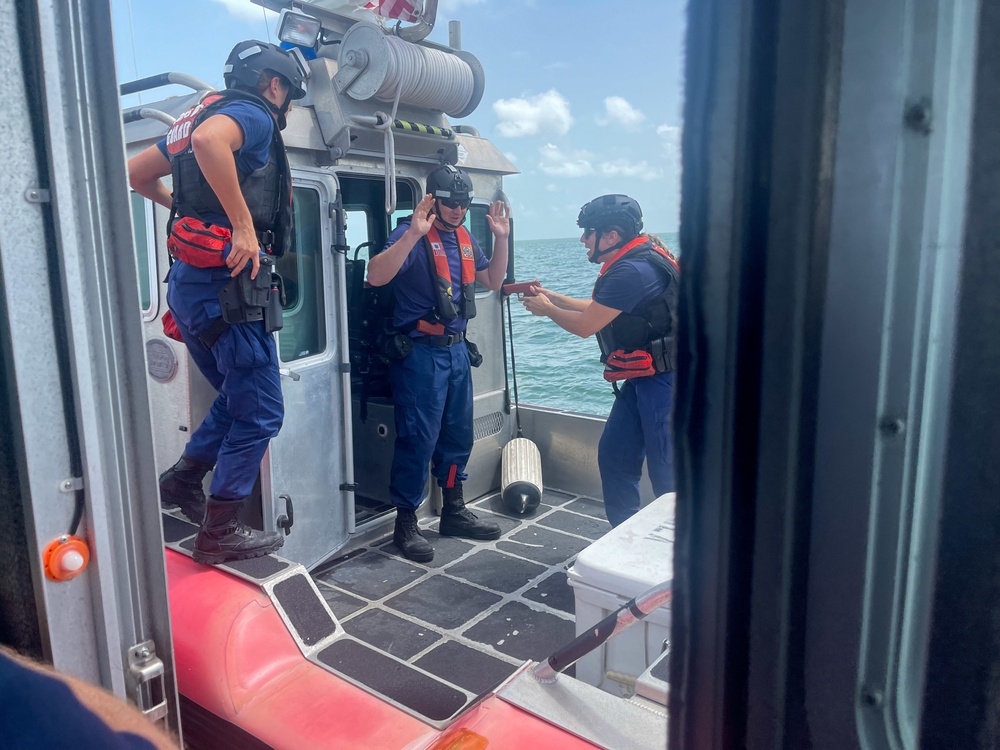 Coast Guard Station Islamorada's crew conducts law enforcement training off Islamorada, Florida