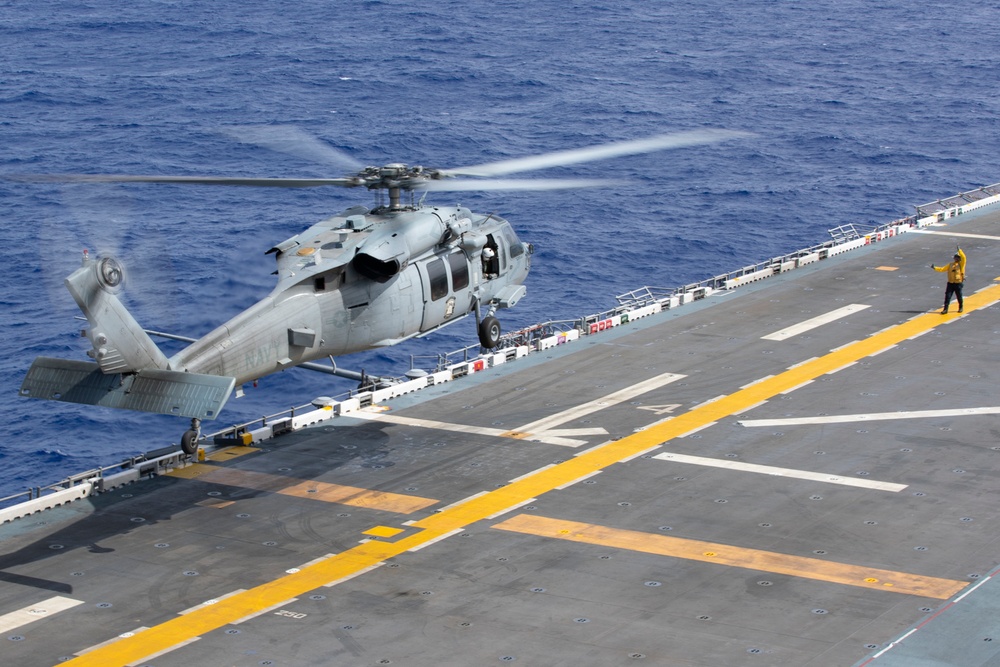 USS Tripoli Flight Operations