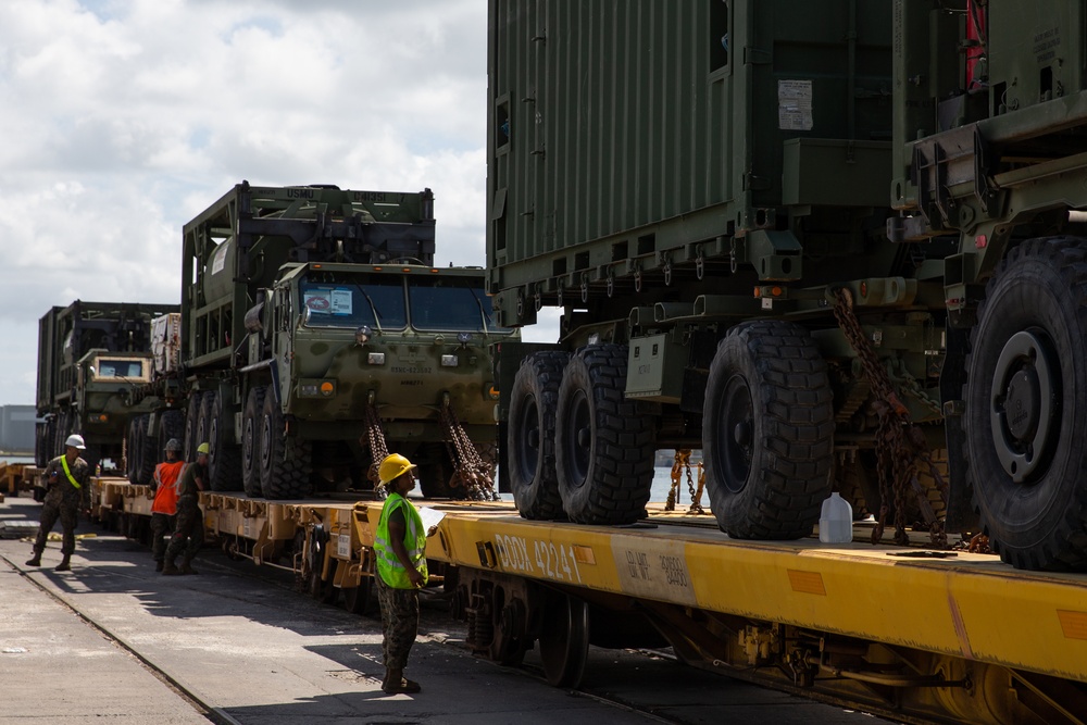Tracking?: Marines transport vehicles and equipment