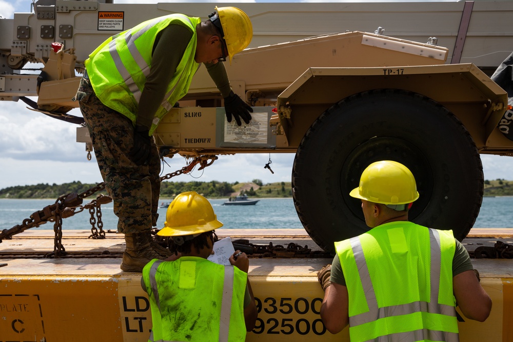 Tracking?: Marines transport vehicles and equipment
