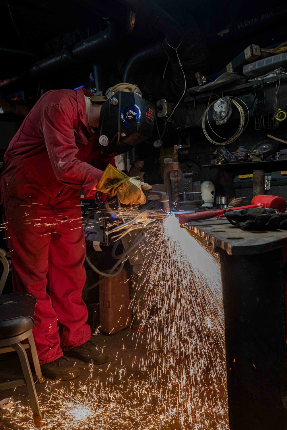 USS San Jacinto Hull Maintenance Technicians Welding