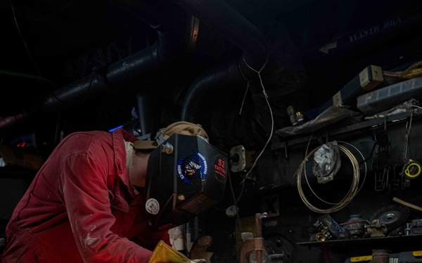 USS San Jacinto Hull Maintenance Technicians Welding