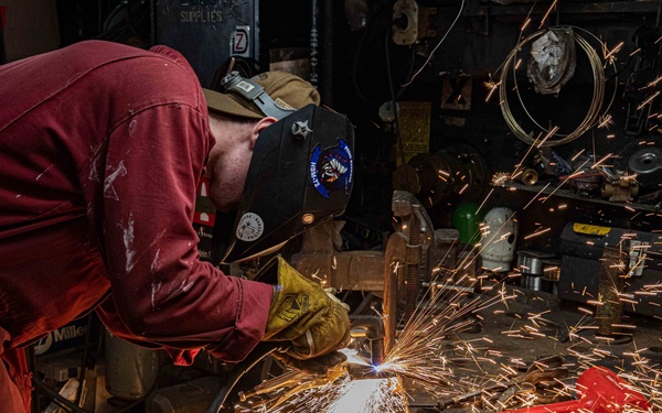 USS San Jacinto Hull Maintenance Technicians Welding