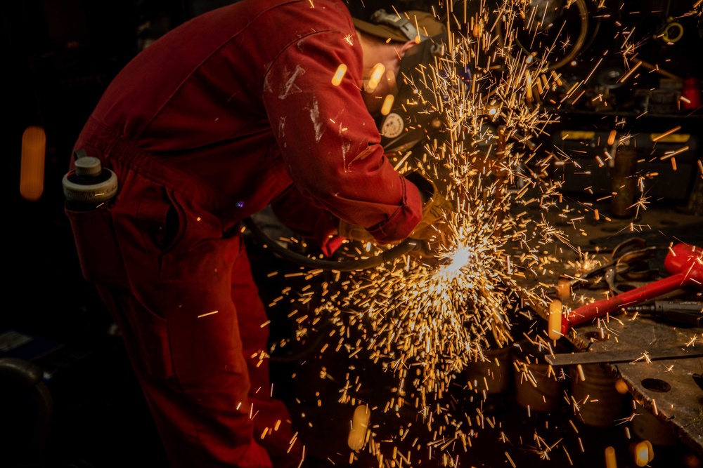 USS San Jacinto Hull Maintenance Technicians Welding