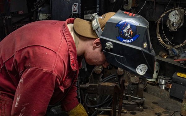 USS San Jacinto Hull Maintenance Technicians Welding