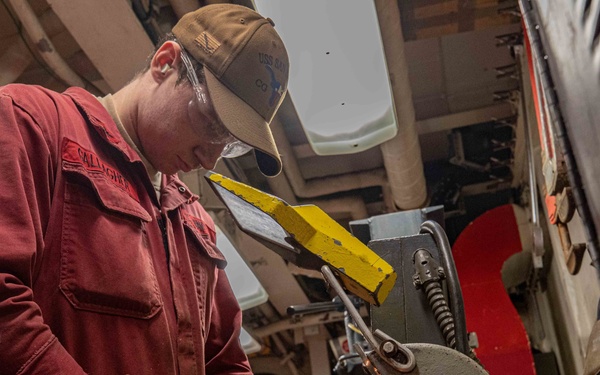 USS San Jacinto Hull Maintenance Technicians Welding